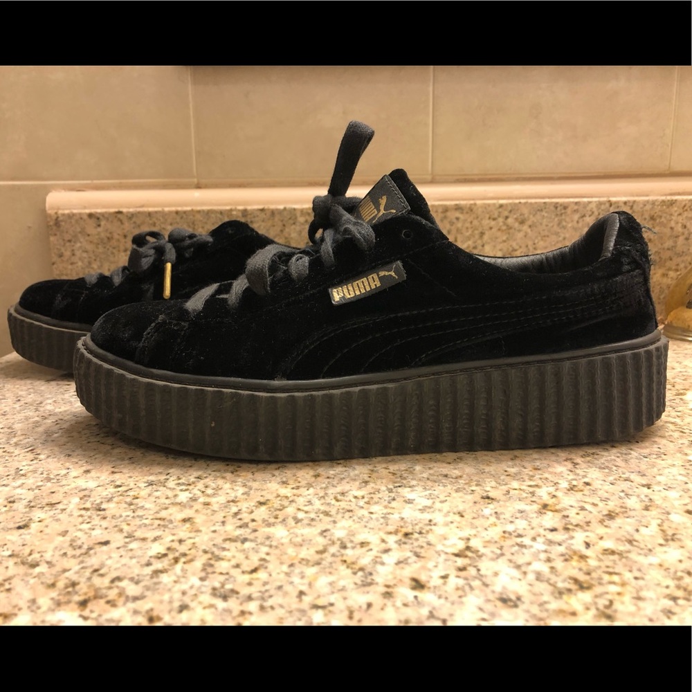 Puma by fenty Rihanna velvet platform sneakers